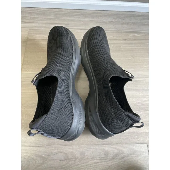 Women's Skechers Go Walk Black Sparkly hyper pillars Size 10 Slip-on’s Mint! - Picture 7 of 11